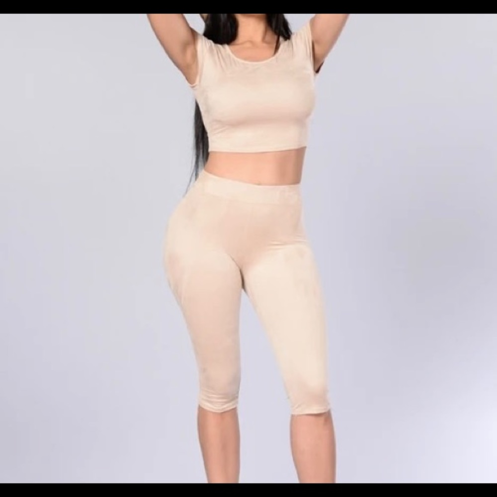 Tan Suede Matching Set Combo